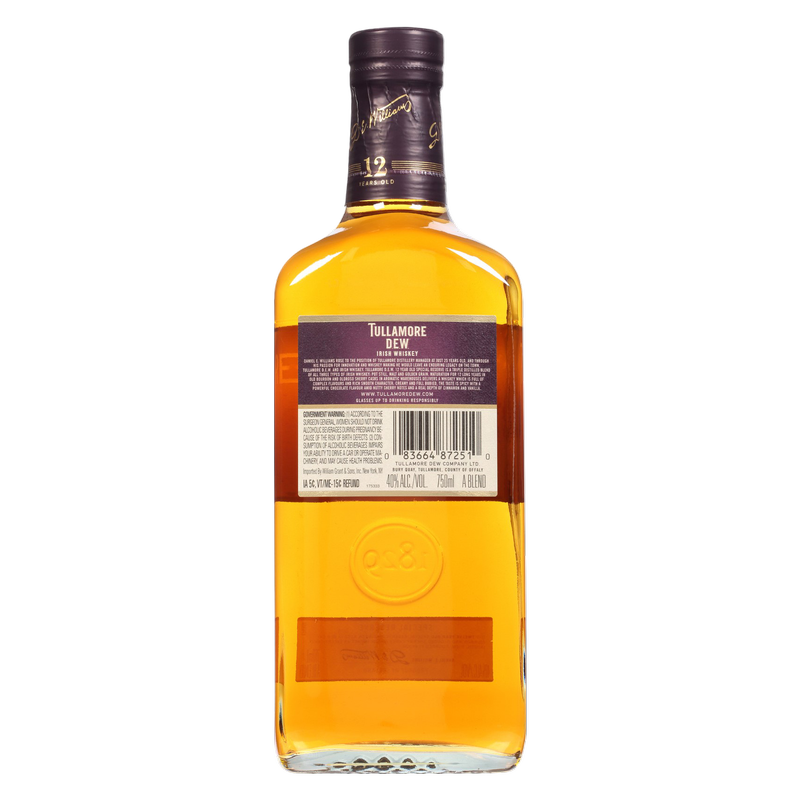 Tullamore D.E.W. 12 Year Irish Whiskey 750 ml