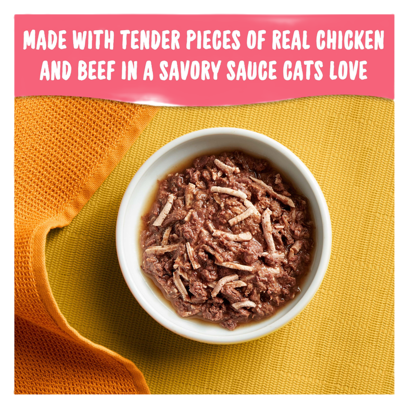 Meow Mix Tenders in Sauce Chicken & Beef 2.75oz