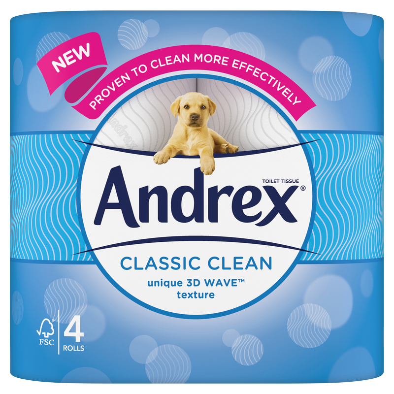 Andrex Classic Clean Toilet Roll, 4s