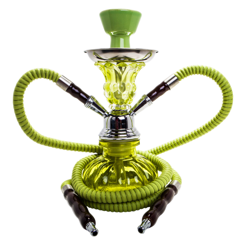 Pumpkin Green Two Hose Hookah - Delivered In As Fast As 15 Minutes