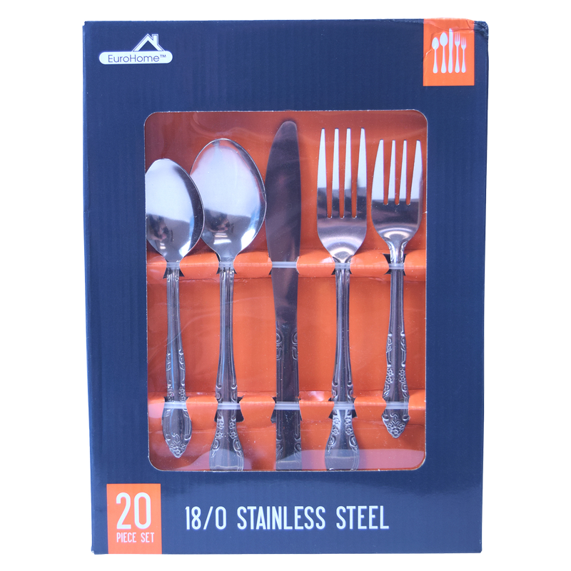 EuroHome Stainless Steel Cutlery Set 20ct