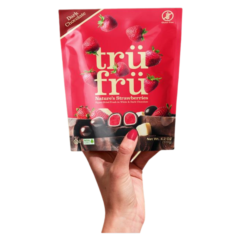 Tru Fru Strawberries Hyper-Dried Fresh in White & Dark Chocolate, 4.2oz