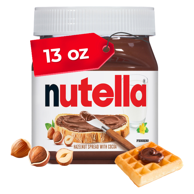 Nutella Hazelnut Spread with Cocoa for Breakfast, 13 oz Jar
