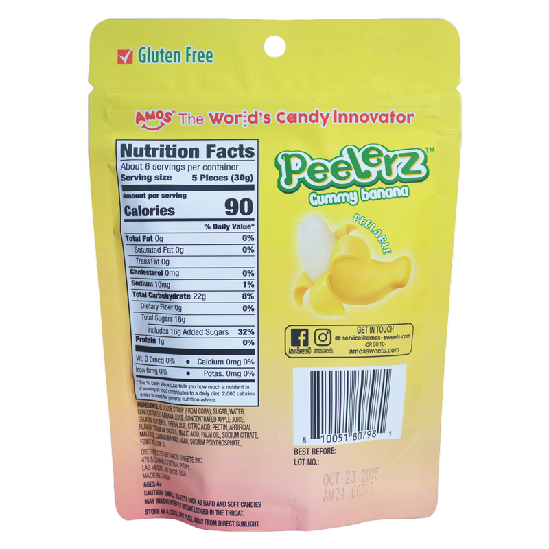 Peelerz Gummy Banana, 6oz