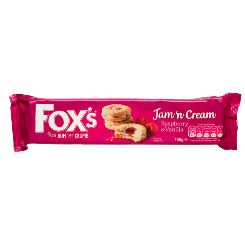 Fox's Raspberry & Vanilla Jam 'n' Cream Biscuits, 150g
