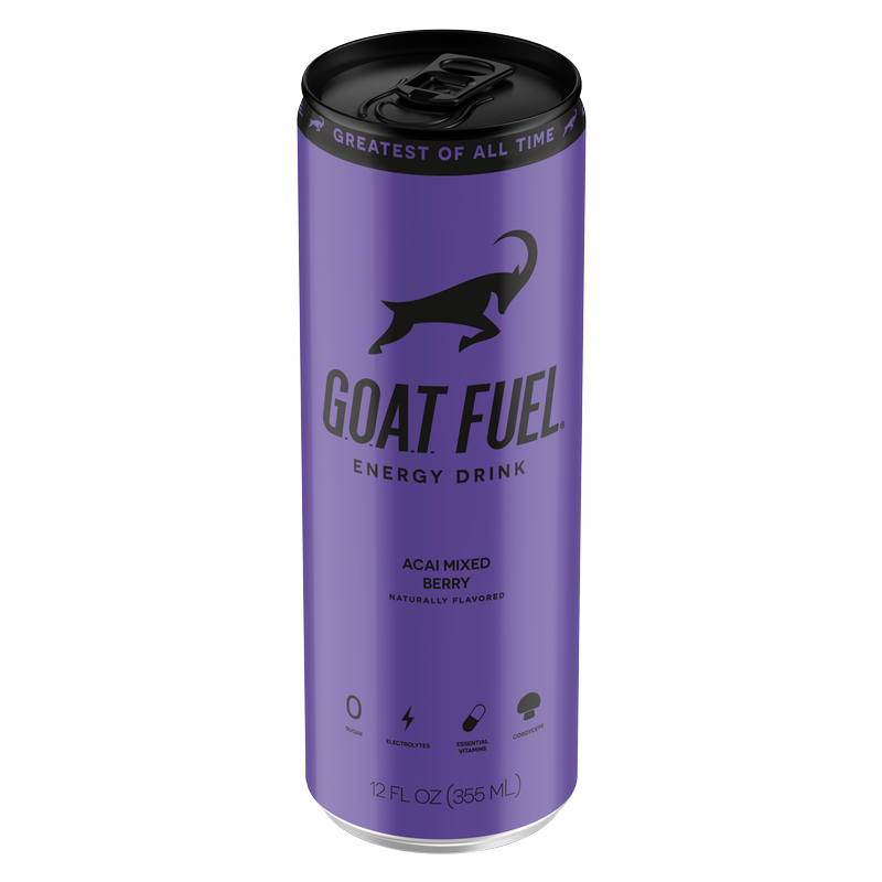 G.O.A.T. Fuel Acai Berry Energy Drink 12oz Can