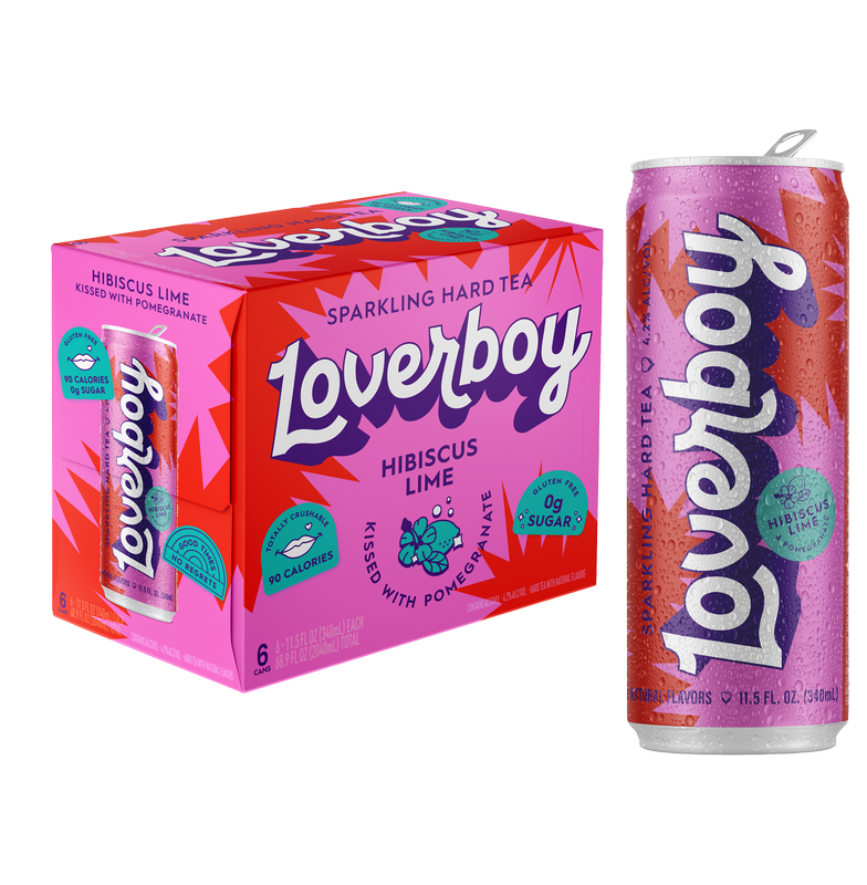 Loverboy Hibiscus Lime Sparkling Hard Tea 6pk 12oz Can 4.2% ABV