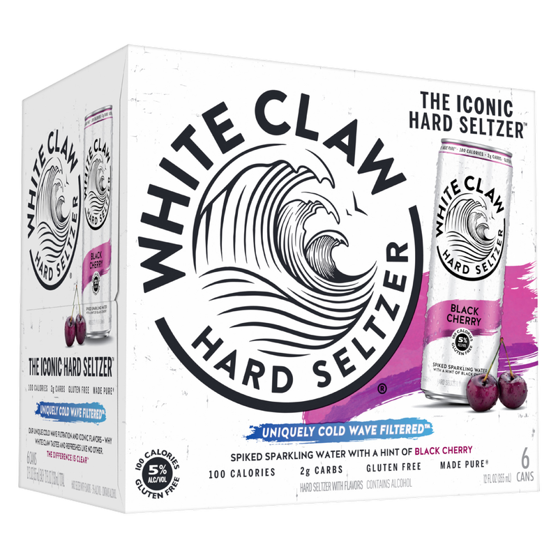White Claw Seltzer Black Cherry 6pk 12oz Can 5.0% ABV