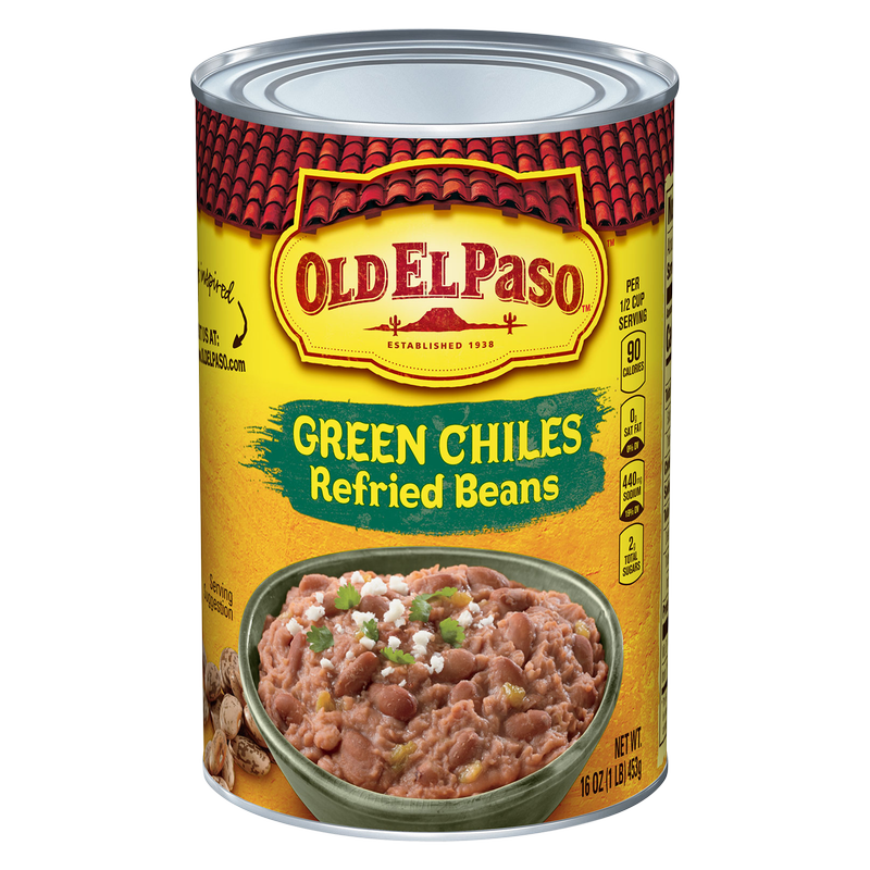 Old El Paso Green Chiles Refried Beans 16oz