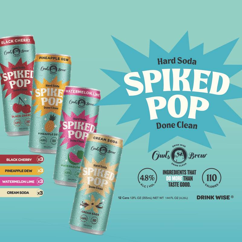 Owl's Brew Spiked Pop Variety 12pk 12oz Can
