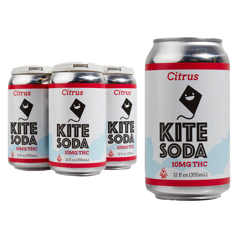 Kite Citrus 10mg THC Soda 4pk 12oz Can