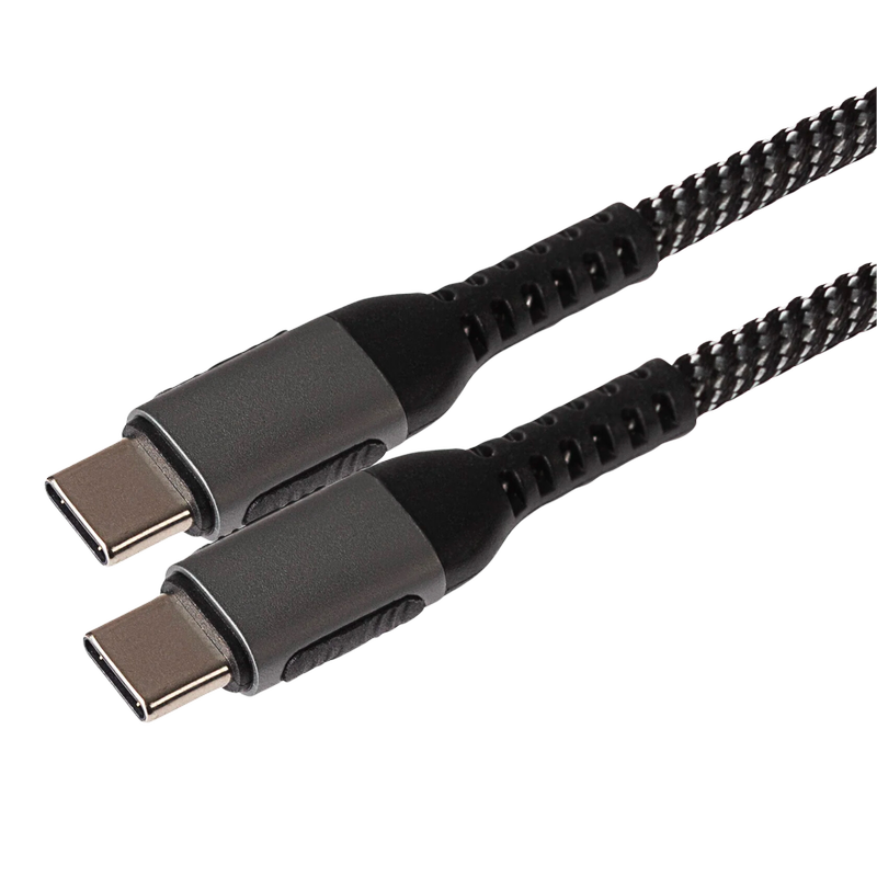 Maplin USB-C to USB-C Cable 1m Black, 1pcs