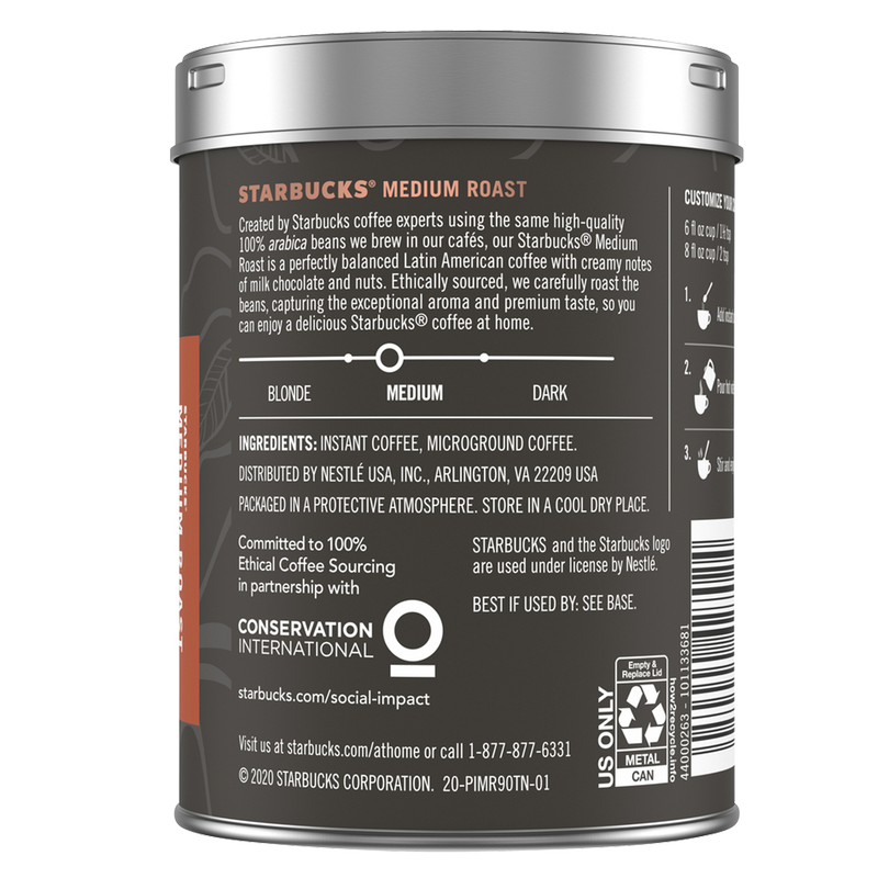 Starbucks Premium Medium Roast Instant Coffee – 3.17 Oz 3-Pack, Kosher, Fresh, USA Made