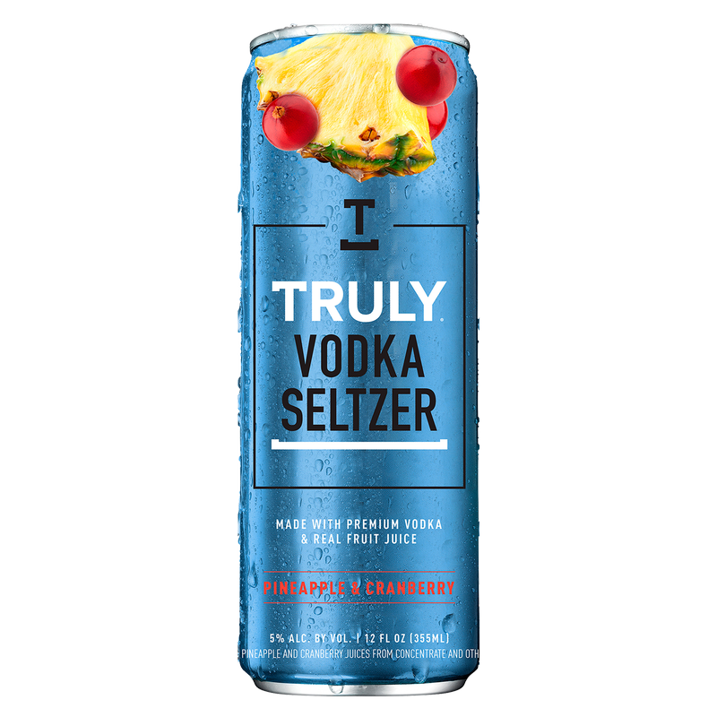 Truly Vodka Seltzer Pineapple and Cranberry Single 12oz Can 5% ABV