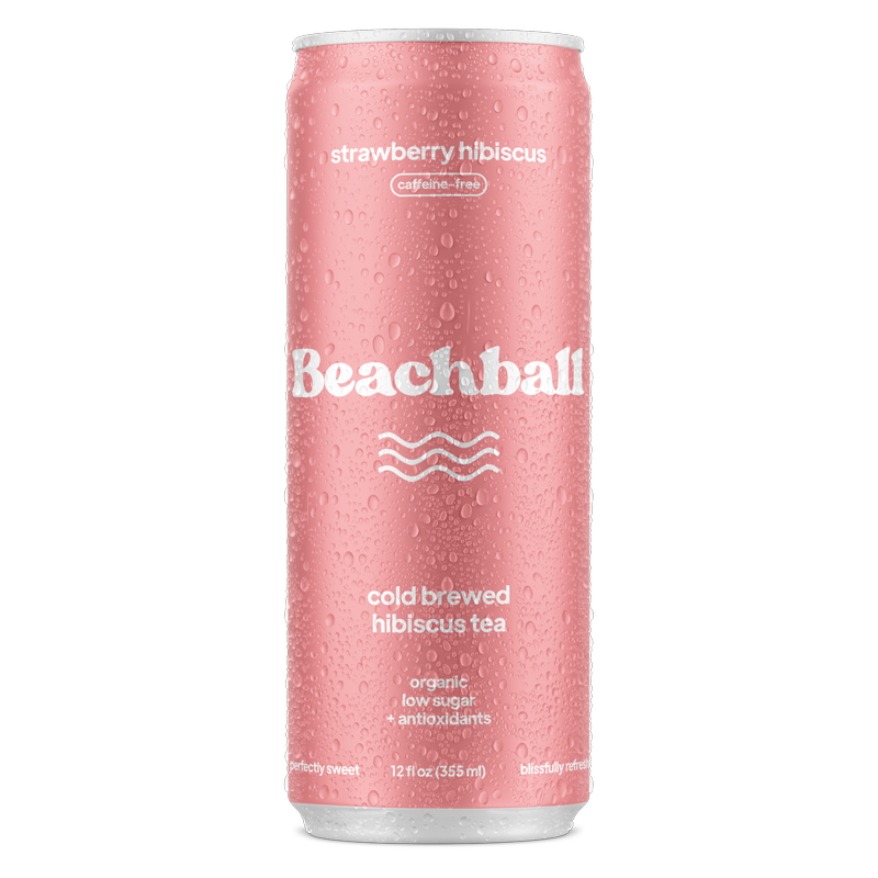 Beachball Strawberry Hibiscus Organic Tea 12oz Can