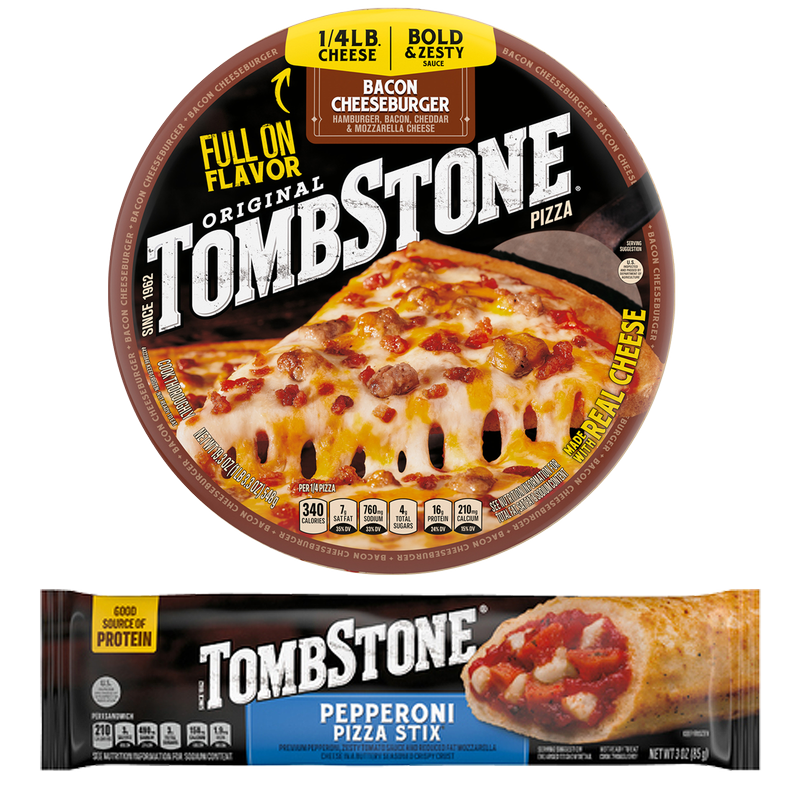 Tombstone Bacon Cheeseburger Pizza & Pepperoni Pizza Stix Bundle