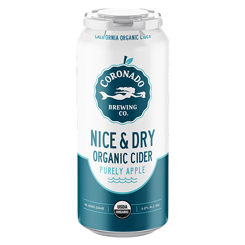 Coronado Brewing Co. Nice & Dry Organic Hard Cider 4pk 16oz Cans