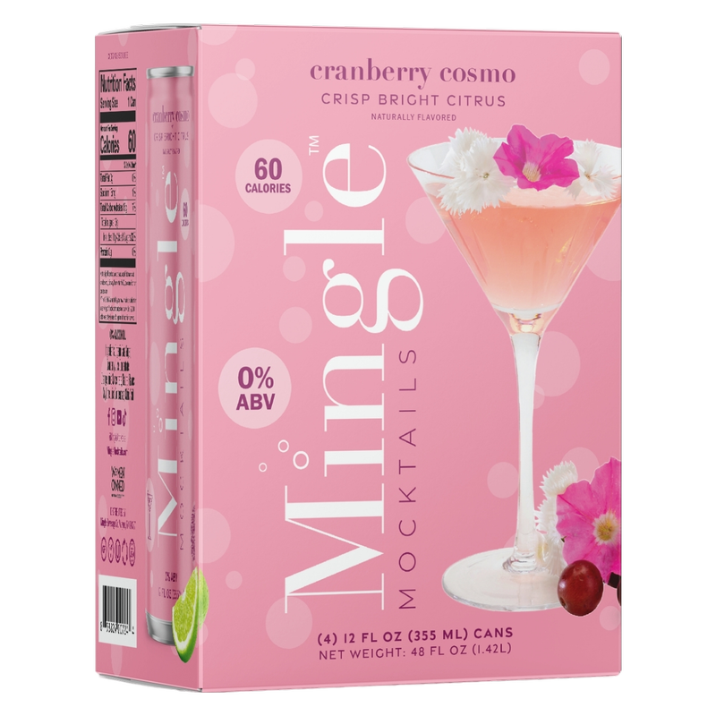 Mingle Mocktails Cranberry Cosmo 4pk 12oz Can