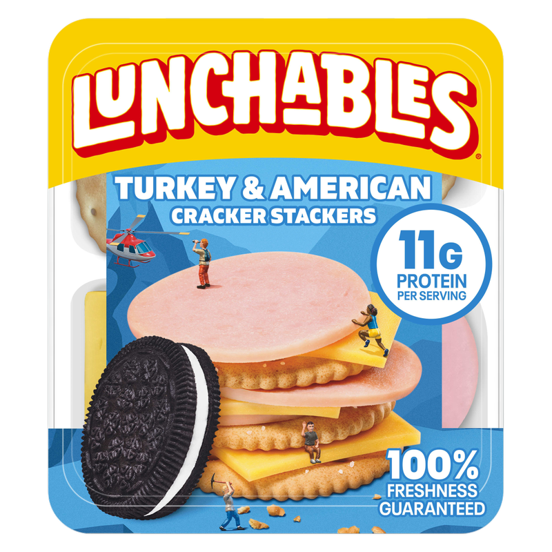 Lunchables Turkey & American Cheese Cracker Stackers with Chocolate Sandwich Cookies  - 3.2oz