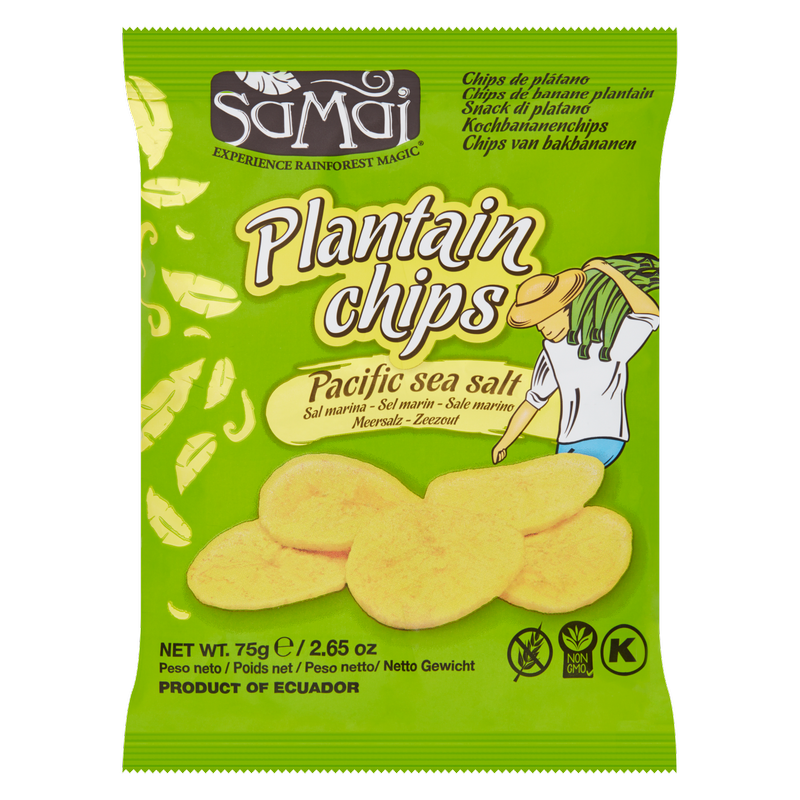 Samai Pacific Sea Salt Plantain Chips, 75g