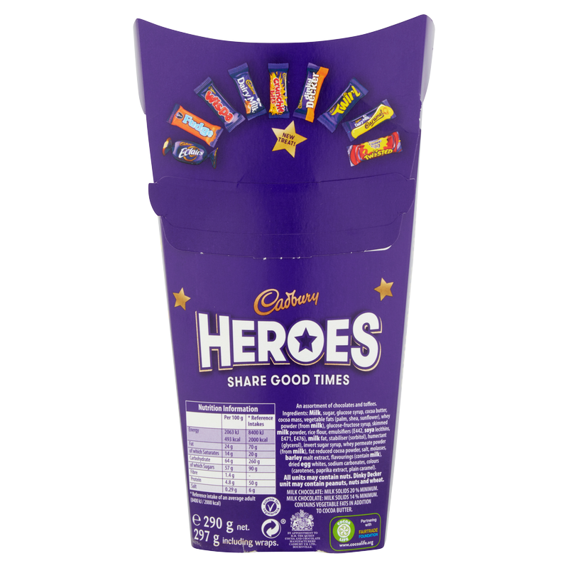 Cadbury Heroes Chocolate Box, 290g Snacks fast delivery by App or Online
