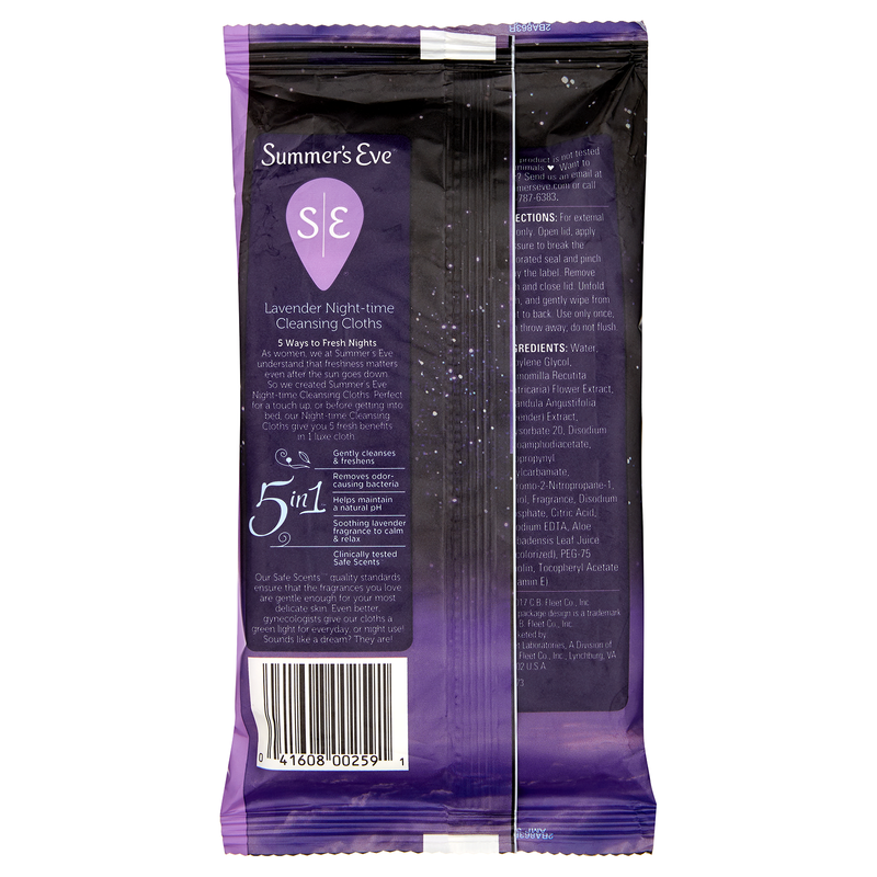 Summer's Eve Lavender Nighttime Cleansing Cloth 32ct