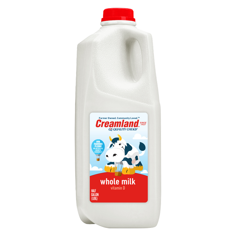 Creamland Whole Vitamin D Milk - 1/2 gallon