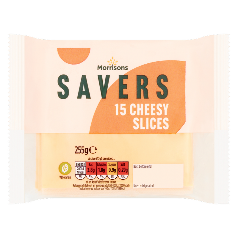 Morrisons Savers 15 Cheese Slices, 255g