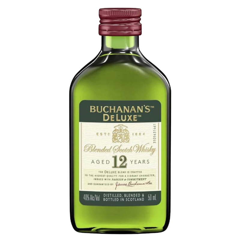 Buchanan's DeLuxe Aged 12 Years Blended Scotch Whisky, 50 mL (80 Proof)