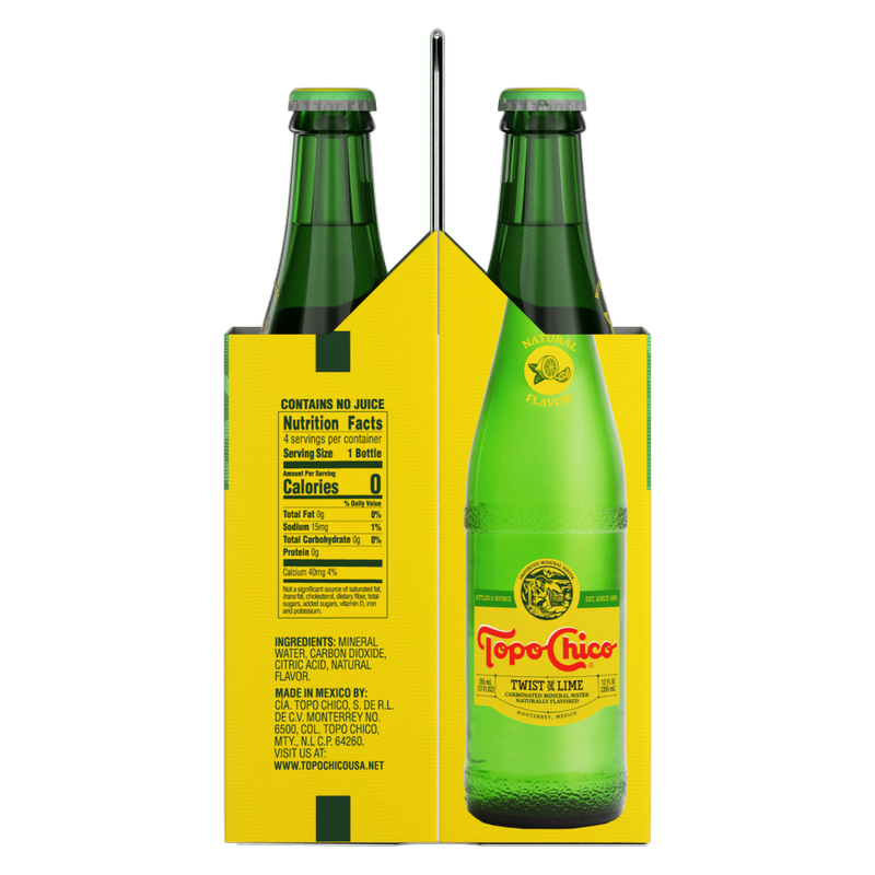Topo Chico Twist Of Lime 4pk 12oz Glass Btl