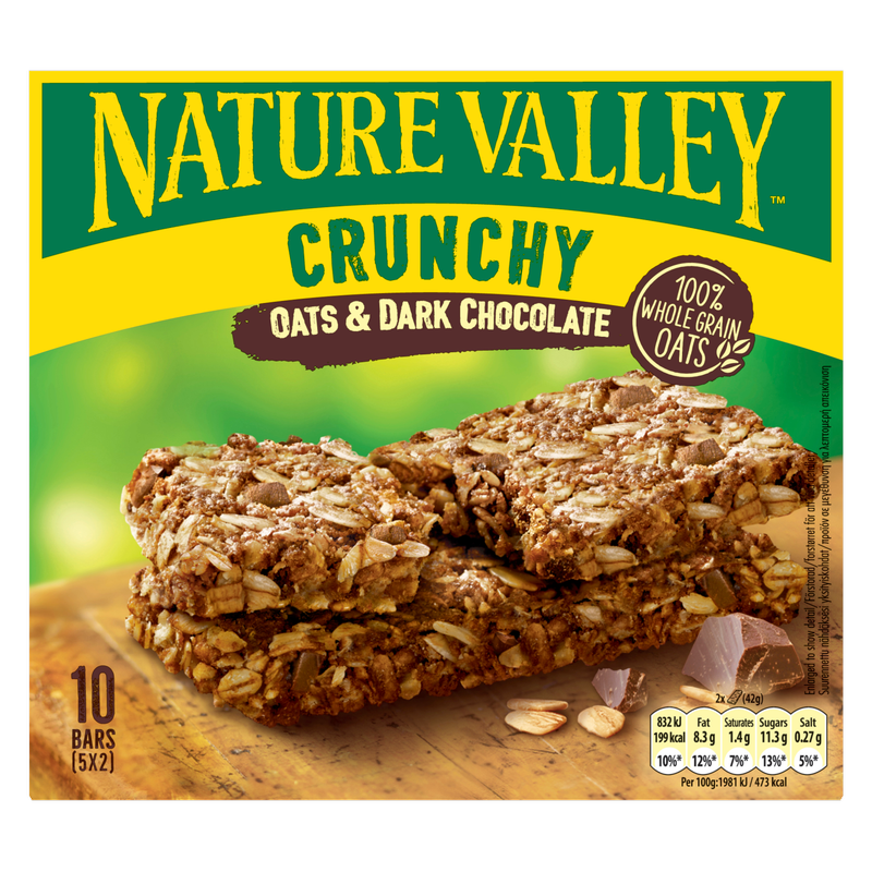 Nature Valley Crunchy Oats & Dark Chocolate, 5 x 42g