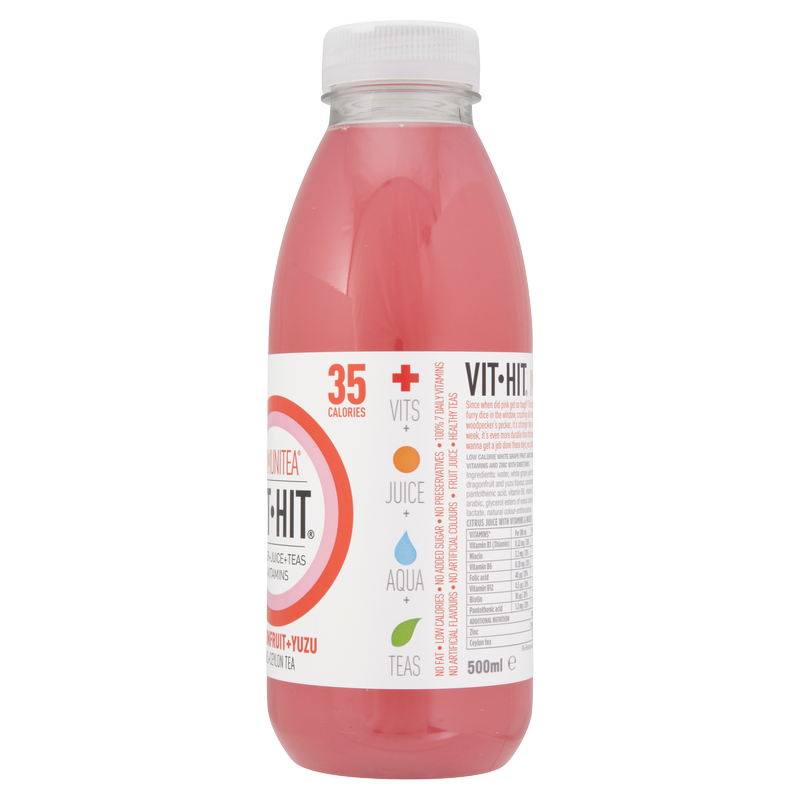 Vit Hit Immunitea Dragonfruit + Yuzu Drink, 500ml