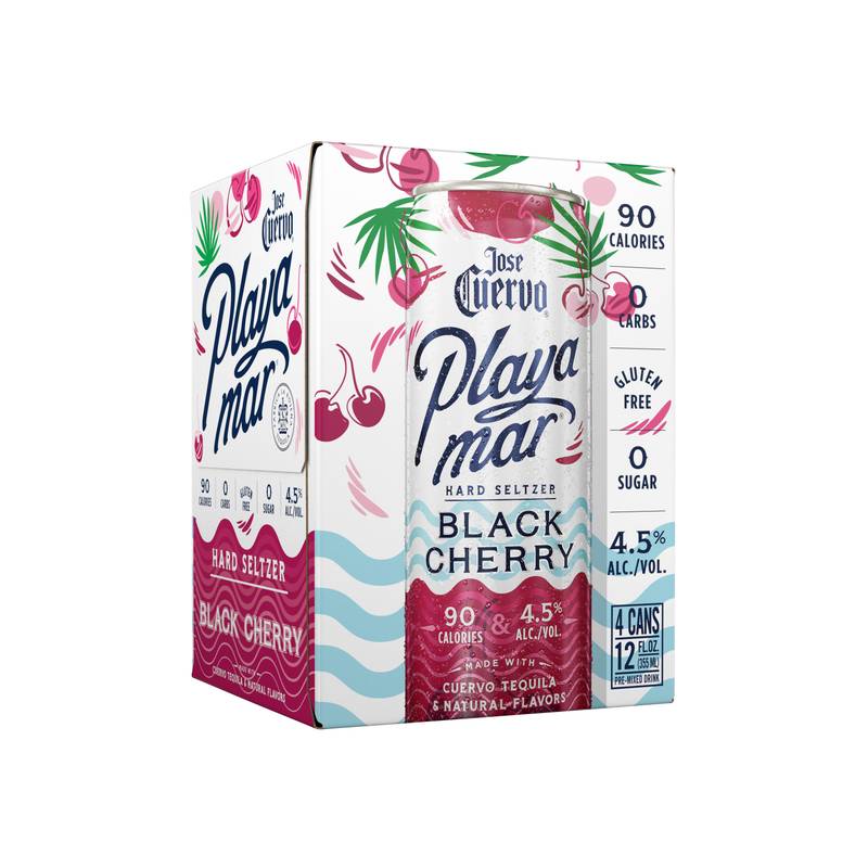 Jose Cuervo Playamar Black Cherry Ready to Drink Cocktail 4 pk 355ml Can 4.5% ABV