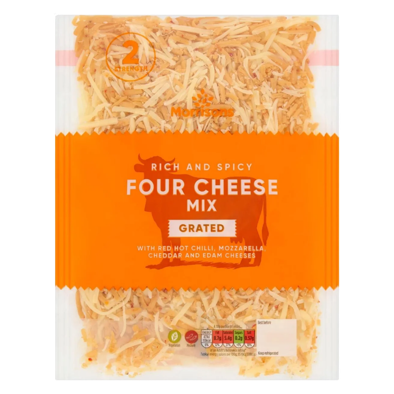 Morrisons Spicy Four Cheese Mix, 250g