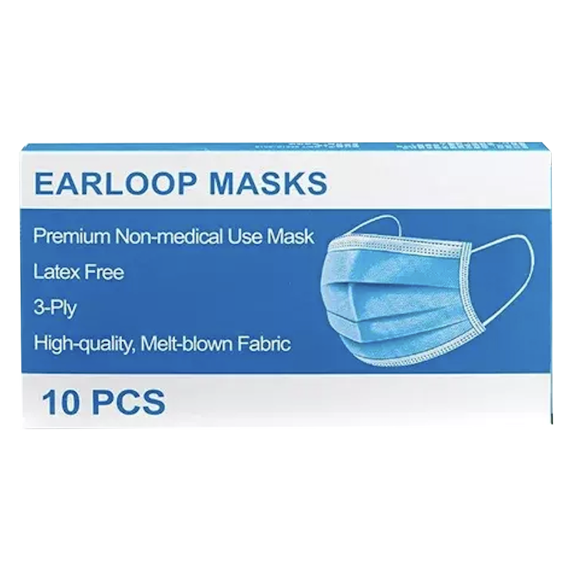 DLM Imports Non-Medical Earloop Masks, 10 ct