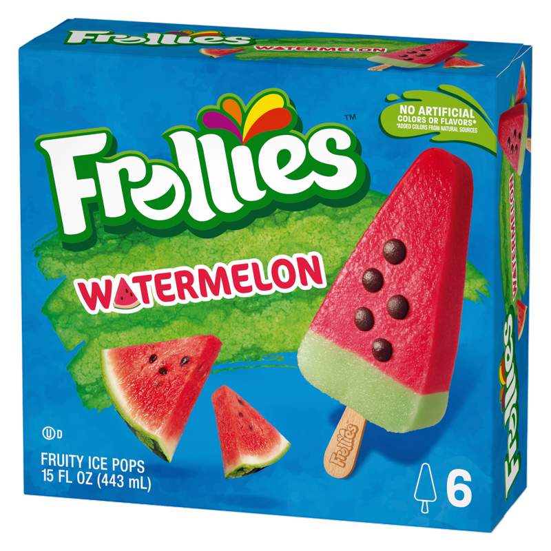 Frollies Watermelon Fruity Ice Pops, 6ct