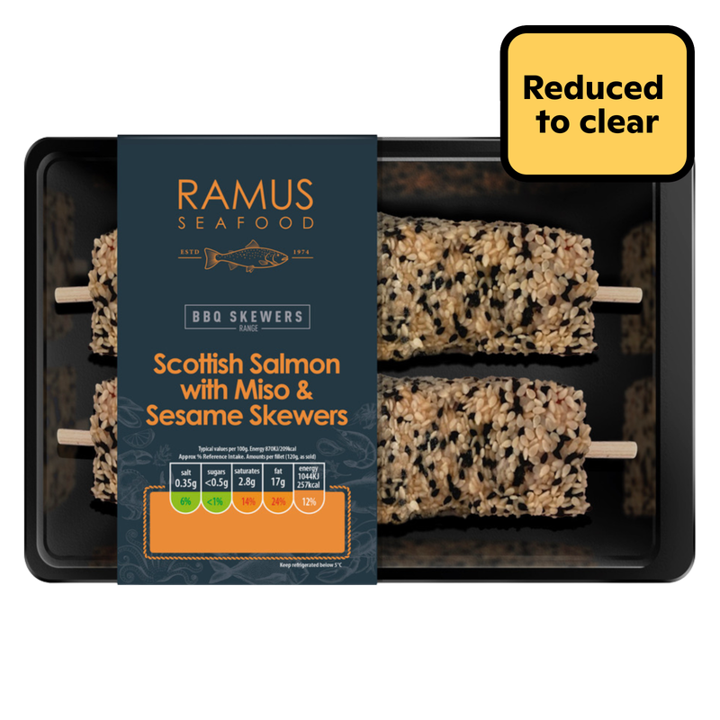 Reduced - Ramus Miso Salmon Skewers, 200g
