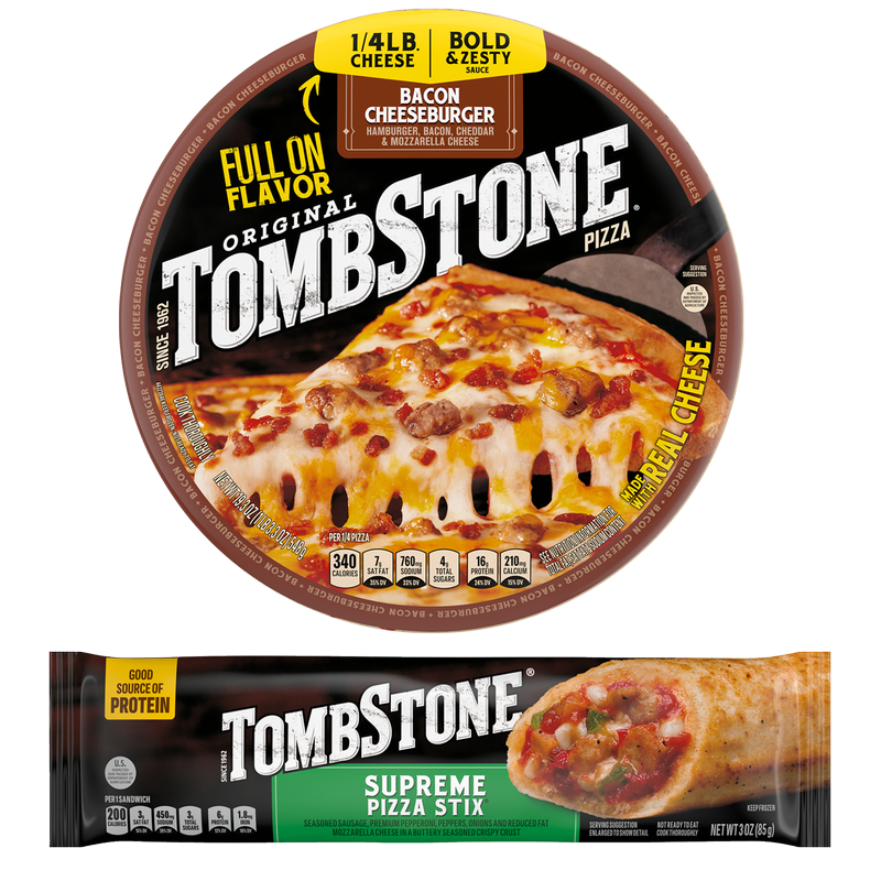 Tombstone Bacon Cheeseburger Pizza & Supreme Pizza Stix Bundle