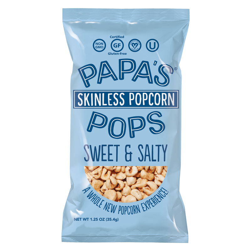 Papa's Pops Skinless Popcorn Sweet & Salty 1.25oz Bag