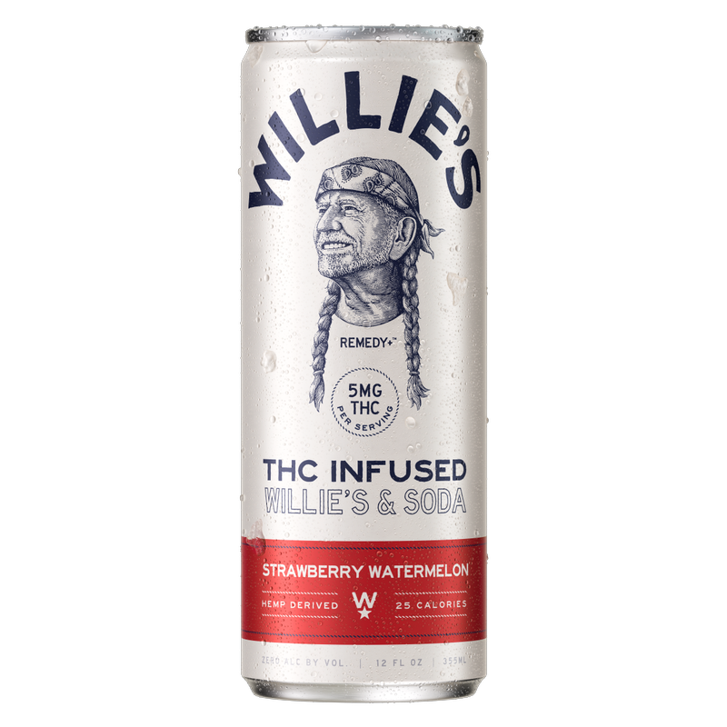 Willie's Remedy 5mg THC Strawberry Watermelon Seltzer 4pk 12oz Can