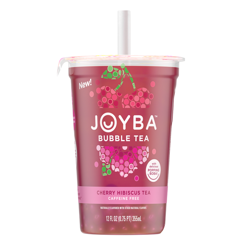 Joyba Bubble Tea Cherry Hibiscus Tea 12 fl oz.