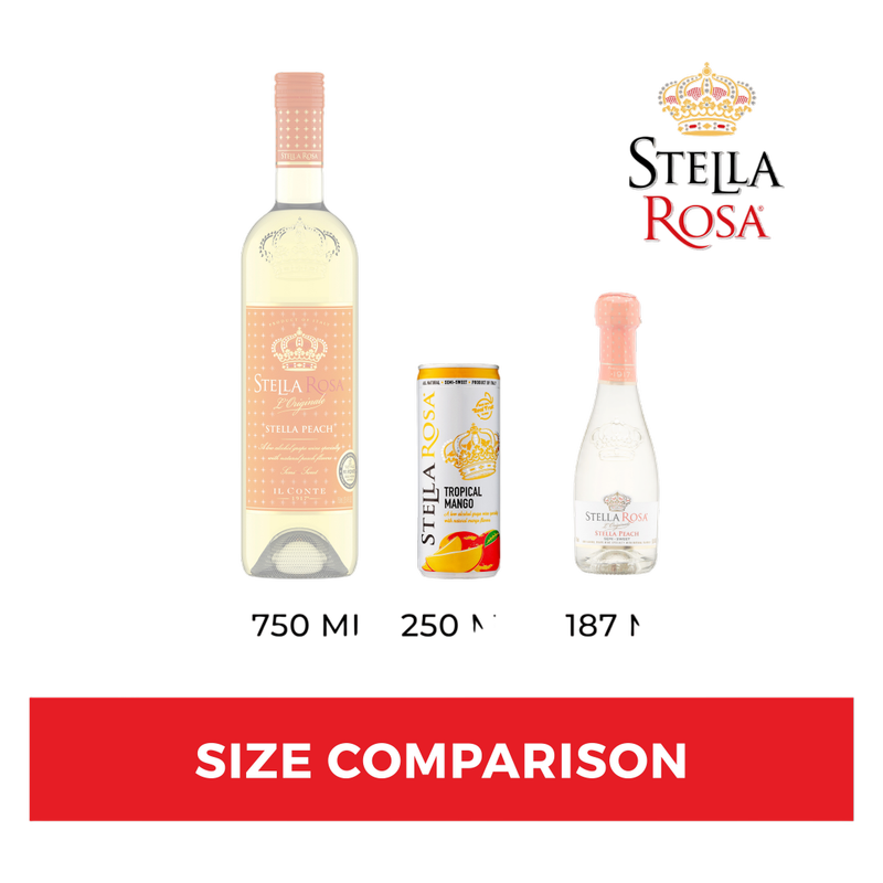 Vino blanco semidulce Stella Rosa Peach, paquete de 2, 250 ml c/u