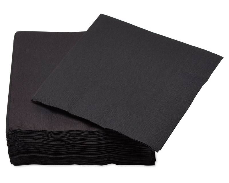 Touch Of Class Black Beverage Napkin
