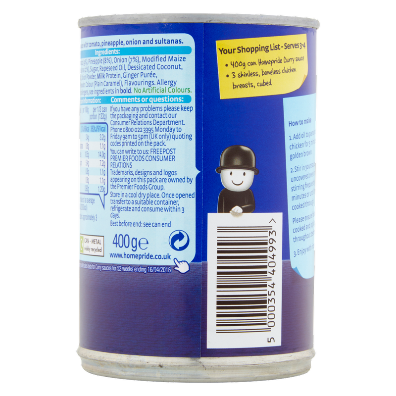 Homepride Classic Recipe Curry Sauce, 400g Food Cupboard fast