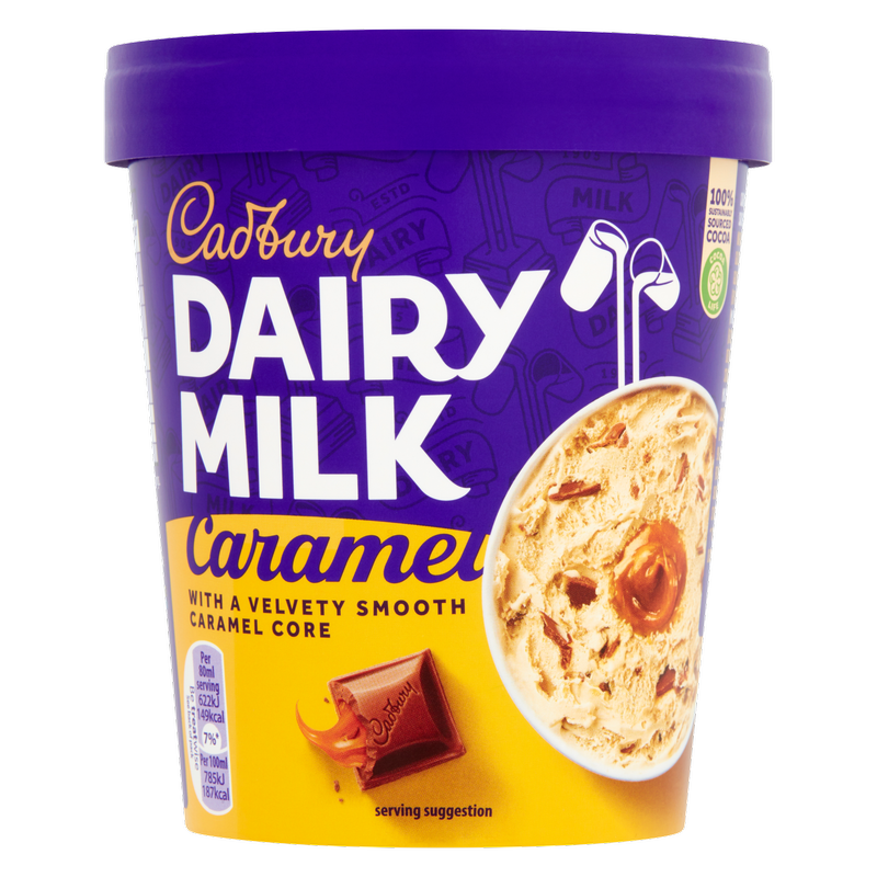 Cadbury Caramel Ice Cream Tub, 480ml