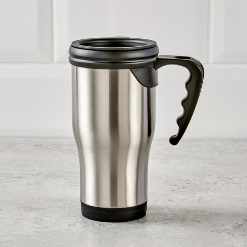 Morrisons Stainless Steel Travel Mug With Handle 400ml, 1pcs