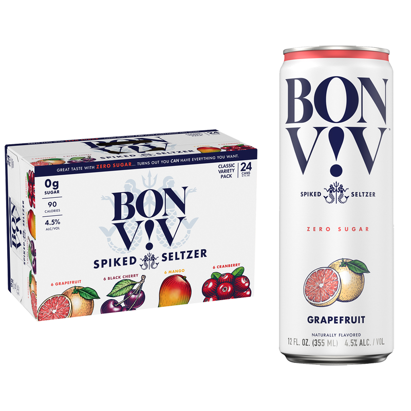 BON VIV Spiked Seltzer Variety 24pk 12oz Can 4.5% ABV