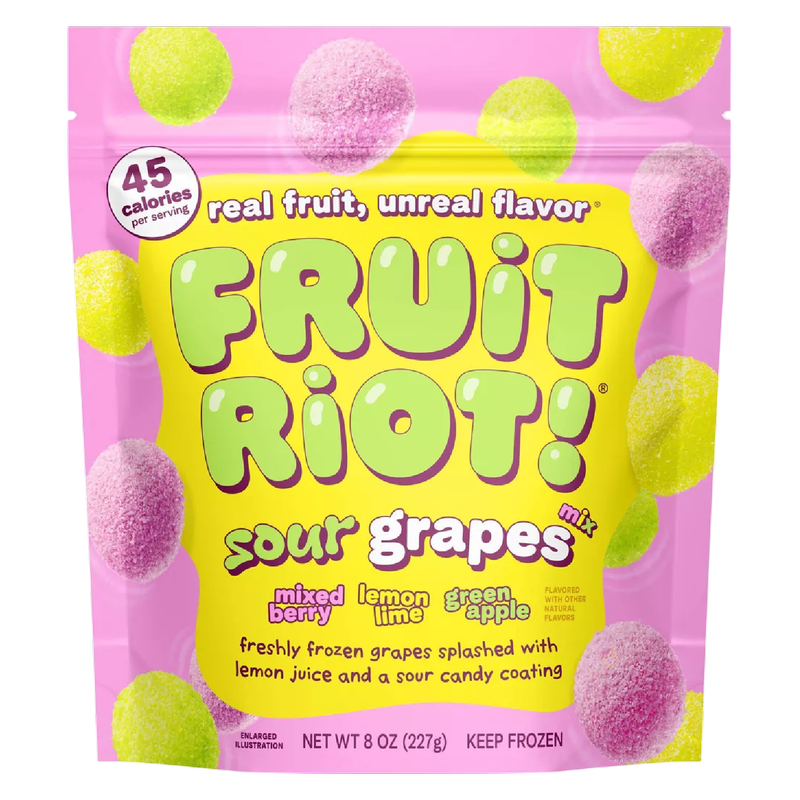 Fruit Riot Frozen Sour Mixed Grapes 