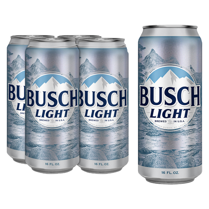 Busch Light 4pk 16oz Can 4.1% ABV