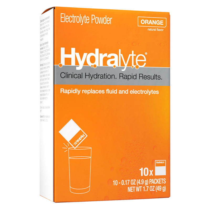 Hydralyte Orange Electrolyte Powder 10ct
